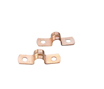 Gimeg roodkoperen pijpzadel 8mm 4 stuks